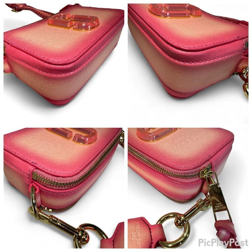 Marc Jacobs Women's Fluro Edge Snapshot Crossbody Bag Pink NWOT - Picture 10 of 15